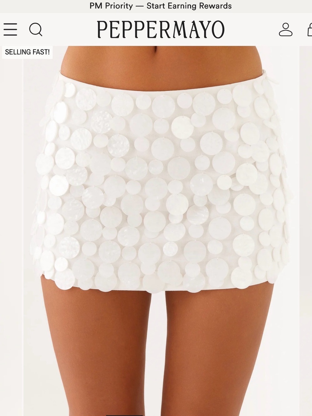 Peppermayo Movie Star Mini Skirt white - Picture 3 of 4